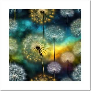 Mystical Bohemian Dandelion Seeds Posters and Art